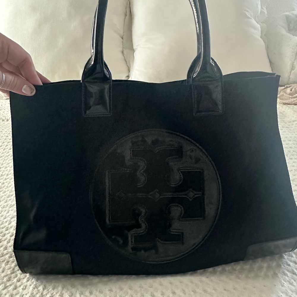 Large Tory Burch Black Ella Tote